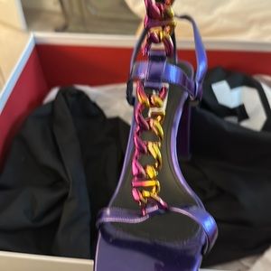 GCDS Gladiator Purple Metallic Sandals.Worn once excellent condition!!